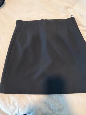 Babaton Black Tailored Mini Skirt